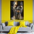 Quadro Decorativo em Tela Canvas Grande 3D Preto e Dourado Mulher Sala