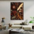 Quadro Decorativo em Tela Canvas Grande 3D Mulher Preto Dourado Salão 02