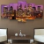Quadro Decorativo Mosaico New York Noite Ponte Sala 158x65