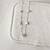Colar entremeios zircônias quadrada, retangular e coração 40+5cm