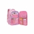Kit Mochila Feminina Juvenil Escolar Com Estojo E Chaveiro Abertura 180° - Yeep - comprar online