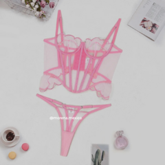 Dúo corsé rosa