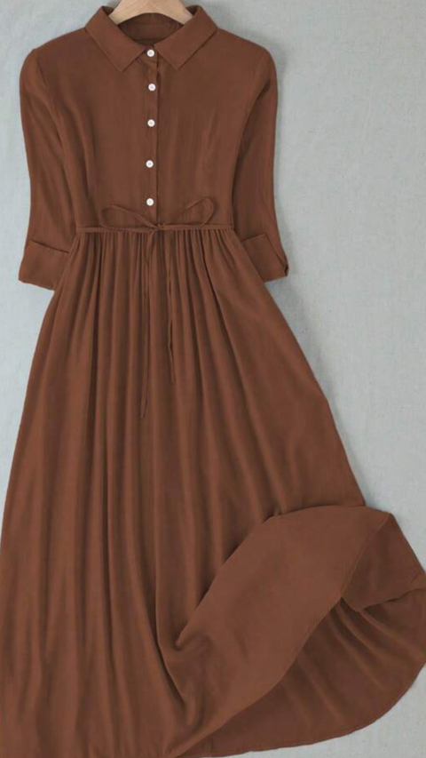 Vestido marrón - comprar en línea