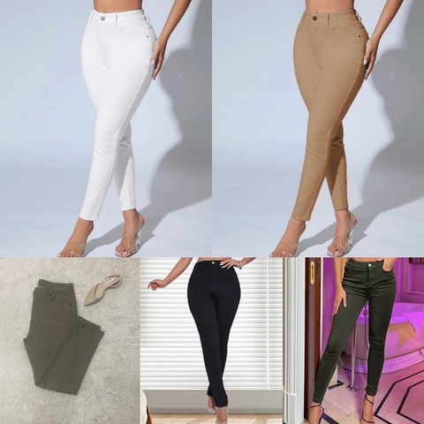 Pantalón Skinny elástico de mujer tiro alto.