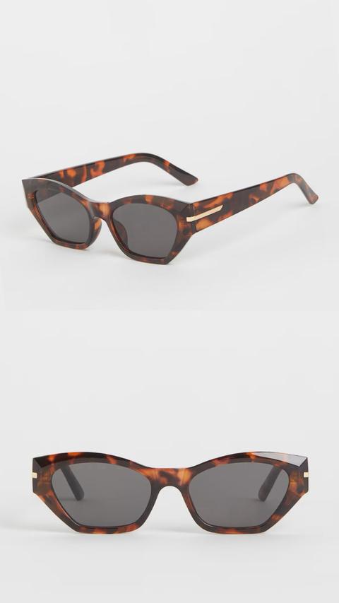 LENTES DE SOL CAT-EYE H&M(CAFE OSCURO/DISEÑO DE CAREY)