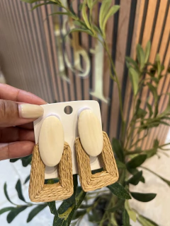 Pendientes de Ratan grandes - comprar en línea