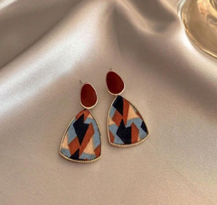 Pendientes largos de colores