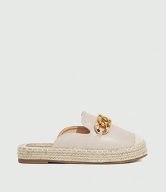 Styleloop Alpargatas planas con adorno de cadena para mujer en color beige para vacaciones, en oferta para el verano - Zapatos con estilo bohemio, vin - comprar en línea