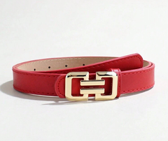 Cinturón de mujer de piel de PU con hebilla brillante - Yoa Sales Havana