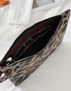 Bolso de sobre con estampado de leopardo, bolso cruzado clásico de piel sintética, bolso de moda. - comprar en línea