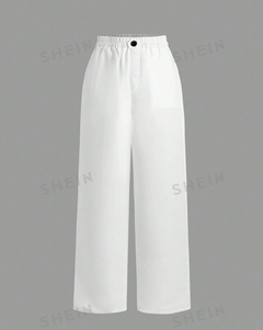 Pantalones Largos Regulares De Pliegues De Color Sólido - comprar en línea