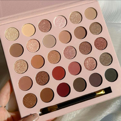 30 colores mate & brillante Paleta de sombra de ojos con Cepillo , de larga duración , no es fácil a