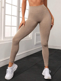 SHEIN Sport Seamluxe Leggings deportivos con estampado de letra de cintura ancha - comprar en línea