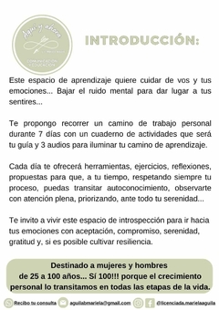 Taller online individual: "7 días con y para vos" en internet