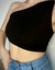 Cropped Nula Manga Preto na internet