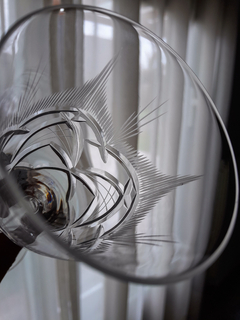 11 Copas de Cristal Talladas (Agua) - Antiguedades JOE