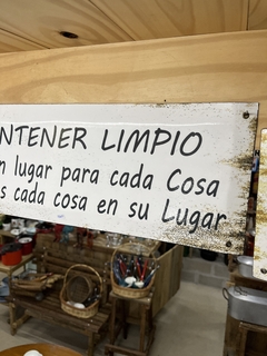 Cartel Mantener Limpio, Nuevo - Antiguedades JOE