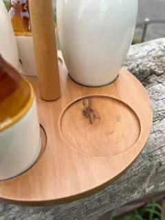 Aceitero, Vinagrero, Salero, Pimentero y Mielero ~ Cerámica