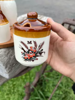 Aceitero, Vinagrero, Salero, Pimentero y Mielero ~ Cerámica - comprar online