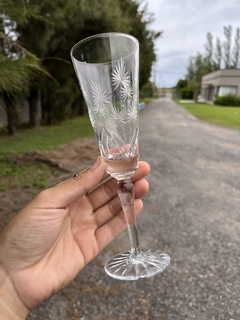 9 Copas de Vidrio Talladas