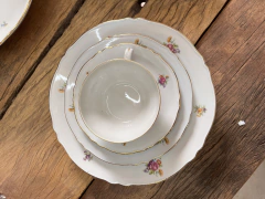 12 Platos Playos ~ Porcelana Verbano - Antiguedades JOE