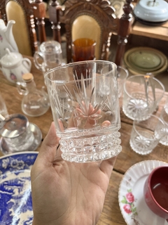 6 Vasos Whisky de Vidrio Tallados