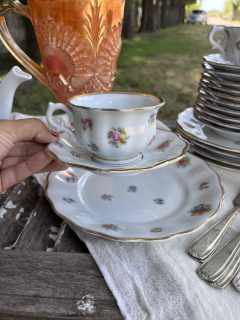 Trío de Té ~ Porcelana Alemana - comprar online