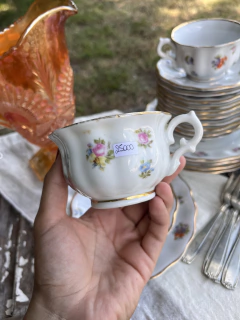 Trío de Té ~ Porcelana Alemana