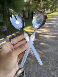 Cuchara y Tenedor para Servir ~ Ac. Inox.
