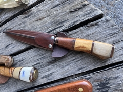 Cuchilla con Cabo de Asta, Madera y Vaina - comprar online