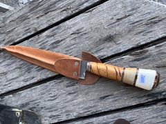 Cuchilla con Cabo de Asta, Madera y Vaina - comprar online