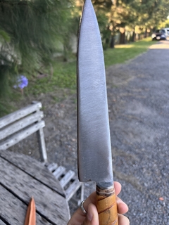 Cuchilla con Cabo de Asta, Madera y Vaina