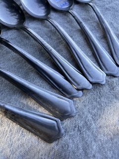 7 Cucharas Soperas Ac. Inox. - Antiguedades JOE