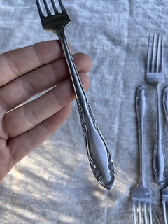 8 Tenedores Postre, Acero Holly-Stainless