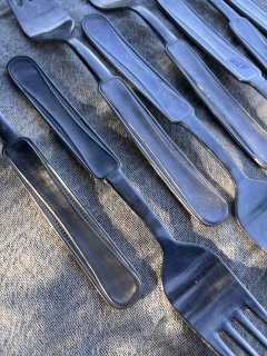 8 Tenedores Postre/Grandes ~ Ac. Inox. Volf - Antiguedades JOE