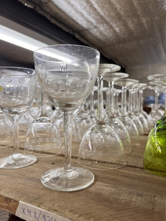 9 Copas de Vidrio Talladas