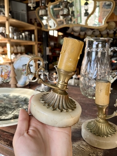 Imagen de Par de Candelabros en Bronce y Marmol