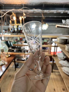 9 Copas de Vidrio Talladas - comprar online