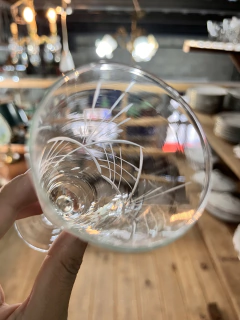 9 Copas de Vidrio Talladas