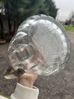 Jarra de Vidrio Tallada c/Virola Metal en internet