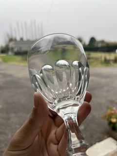 6 Copas de Cristal Talladas - Antiguedades JOE