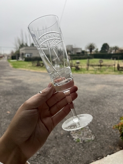 12 Copas de Vidrio Talladas Altas - comprar online