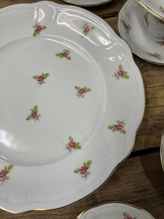 12 Platos Playos ~ Porcelana Boulonge - Antiguedades JOE