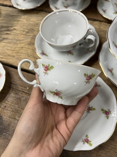 Trío de Té ~ Porcelana Boulonge - Antiguedades JOE