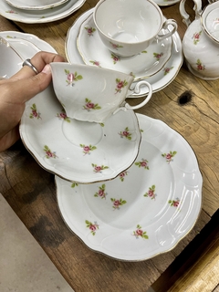 Trío de Té ~ Porcelana Boulonge - Antiguedades JOE