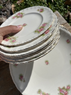 6 Platos Postre con Masitera ~ Loza Inglesa - tienda online