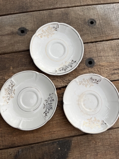 3 Platos de Café ~ Loza Sajonia - comprar online