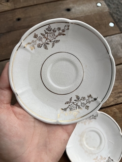 3 Platos de Café ~ Loza Sajonia - tienda online