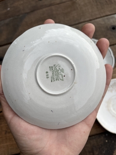 3 Platos de Café ~ Loza Sajonia