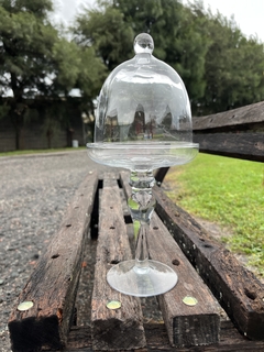Campana con Pie de Vidrio Tallada - comprar online
